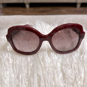 Valentino burgundy rockstud sunglasses